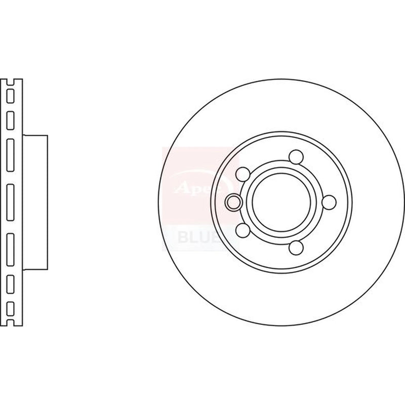 Apec 2 x Vented Front Brake Discs SDK6217-x2