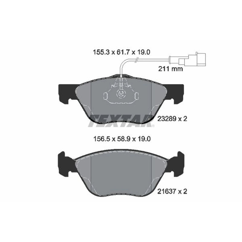 Textar Front Brake Pad Set 2328902