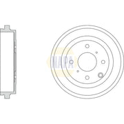 NAPA Brake Drum Assembly Rear NDR1010