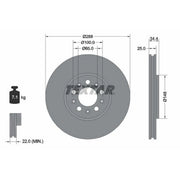 Textar 2 x Front Brake Discs 92106603-x2