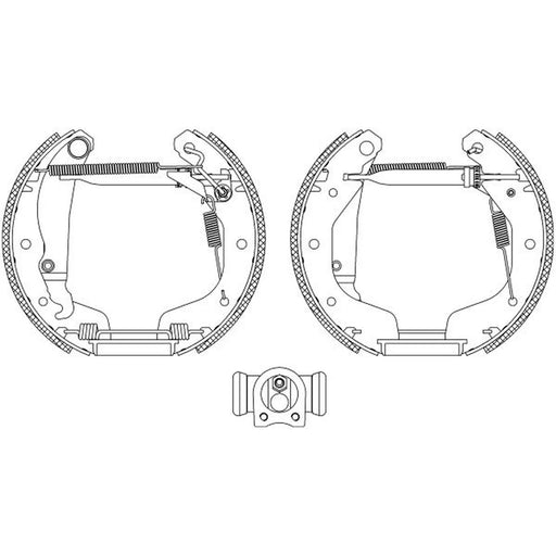 Mintex Brake Shoe Set Axle Kit MSP123