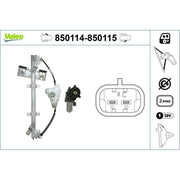 Valeo Electric Window Regulator Lifter Right Front 850115