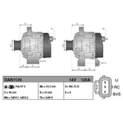 Denso Car Alternator 12V fits Ford C-Max 2007-2010 1.6