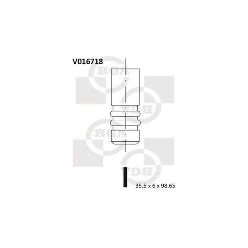BGA Engine Intake Valve 35mm Head V016718