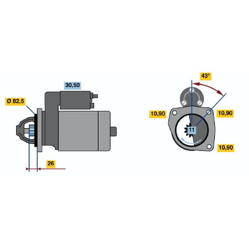 Bosch Starter Motor 12V 2.2kW 11 Teeth 0 986 015 420