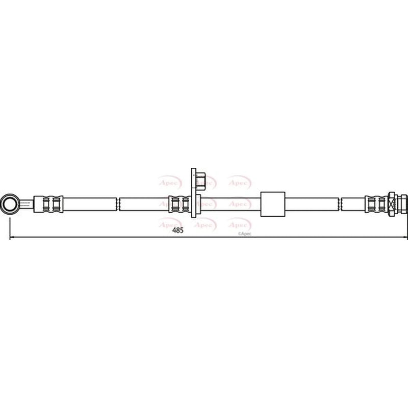 Apec Brake Hydraulic Hose Line Front HOS3596