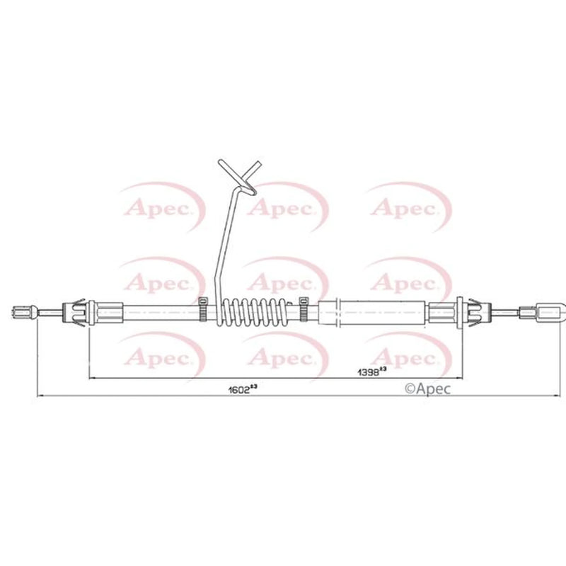 Apec Handbrake Cable Left Rear CAB1815