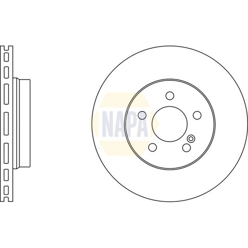 NAPA 2 x Vented Rear Brake Discs NBD5281-x2