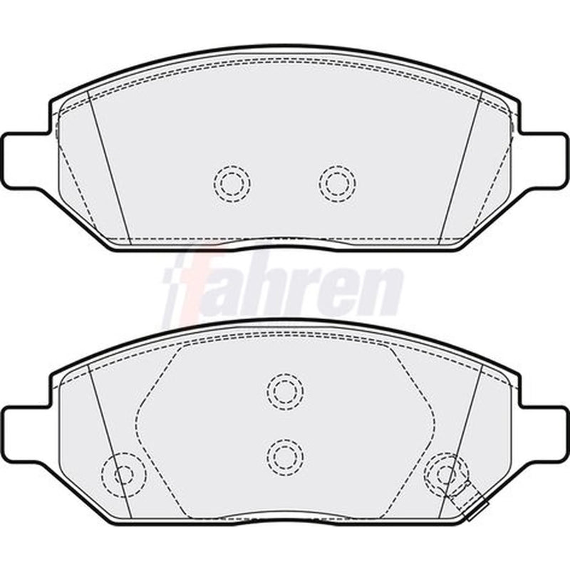 Fahren Front Brake Pad Set fits Opel Karl 2015-2019 1.0