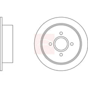 Apec 2 x Solid Rear Brake Discs DSK635-x2