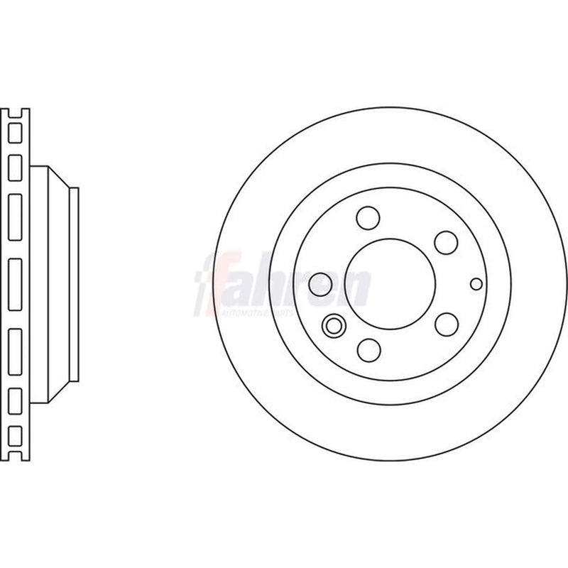 Fahren 2 x Vented Rear Brake Discs FBD6399-x2