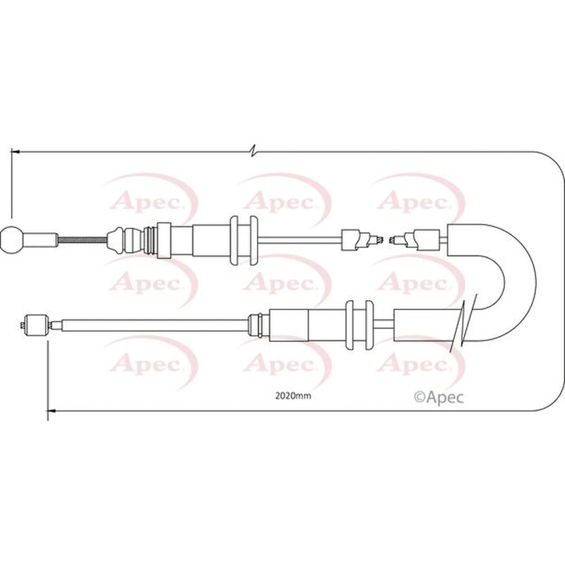 Apec Handbrake Cable Right Rear CAB1374