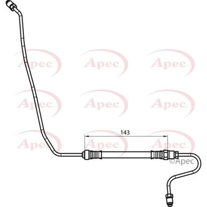 Apec Brake Hydraulic Hose Line outer HOS4149