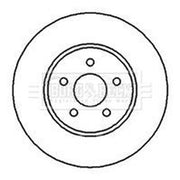 Borg & Beck 2 x Front Brake Discs BBD4238-x2