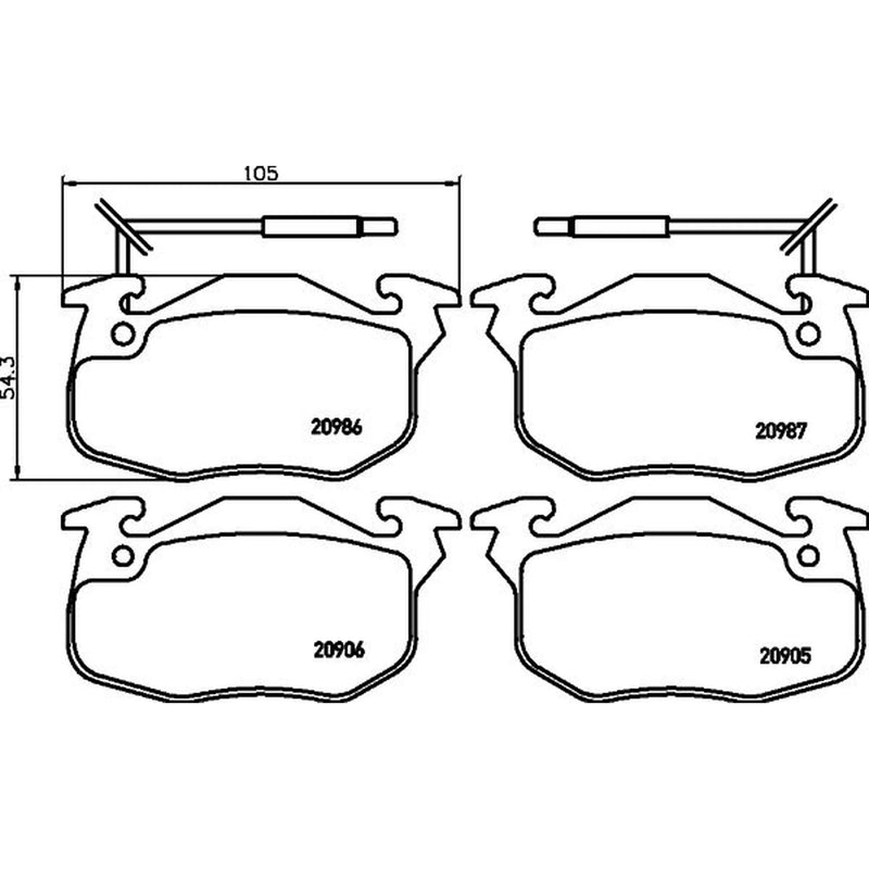 Mintex Front Brake Pad Set MDB1291