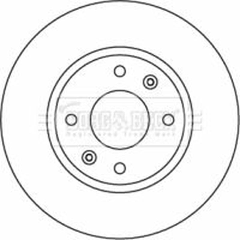 Borg & Beck 2 x Front Brake Discs BBD4592-x2