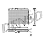 Denso Engine Radiator fits Citroën Berlingo Box Body/Mpv 2008-2018 1.6