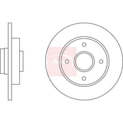 Apec 2 x Solid Rear Brake Discs DSK2608-x2