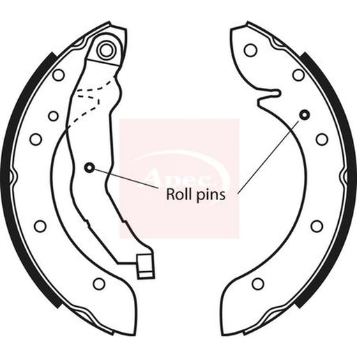 Apec Brake Shoe Set Axle Kit SHU516