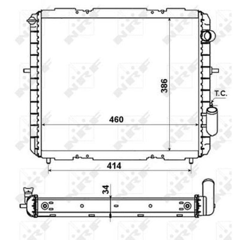 NRF Engine Radiator 507345