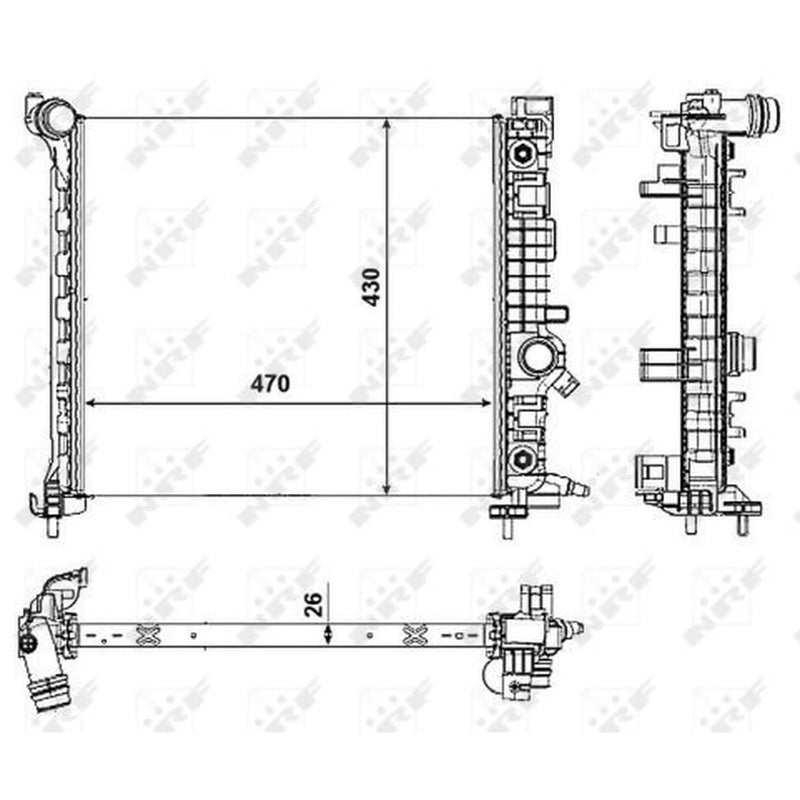 NRF Engine Radiator 53008