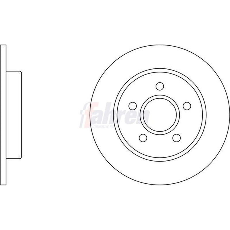 Fahren Front & Rear Brake Discs & Pads fits Ford Focus C-Max 2003-2007 1.6