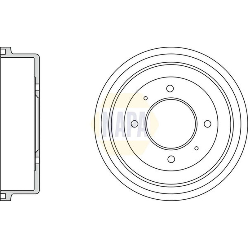 NAPA Brake Drum Assembly Rear NDR1014