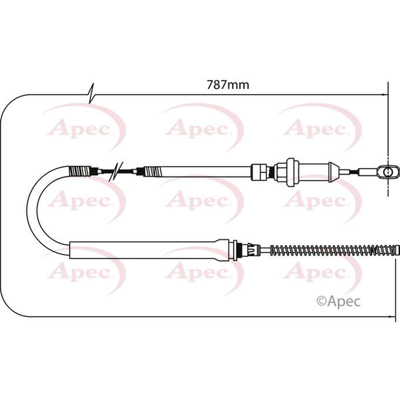 Apec Handbrake Cable Right Rear CAB1262