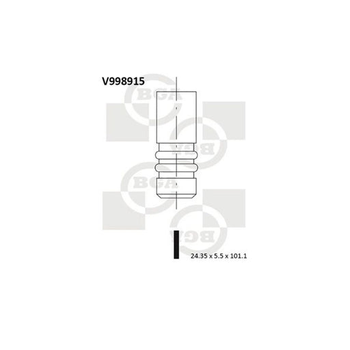 BGA Engine Exhaust Valve 24mm Head V998915