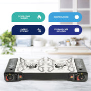 Leisureiwze Gourmet2 Double burner portable gas Cooking stove - Leisurewize - Van Life Living