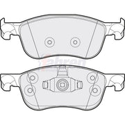 Fahren Front Brake Discs & Pads fits Ford Fiesta VII 2017-2021 1.0 1.1 1.5