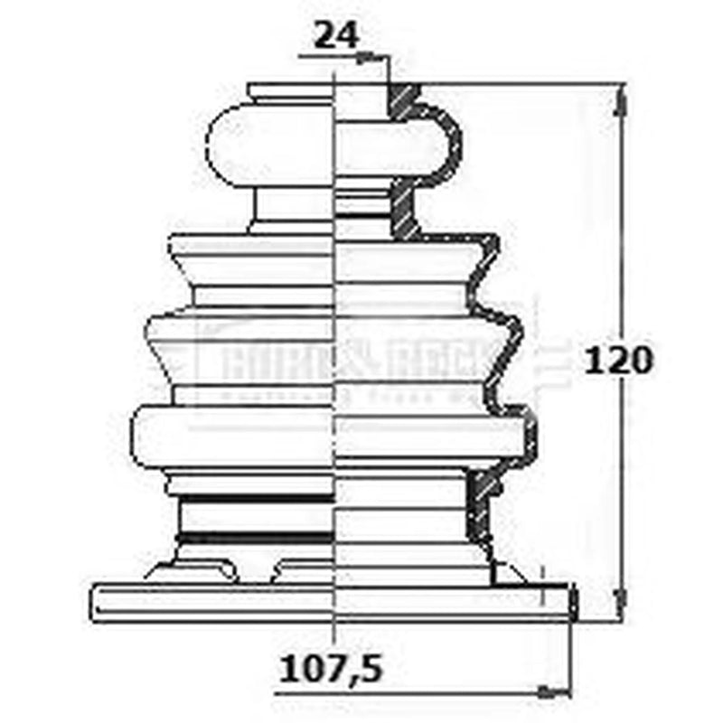 Borg & Beck Drive Shaft Bellow Kit Wheel Side BCB6185