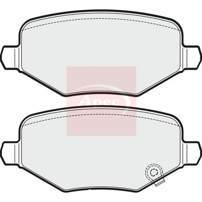 Apec Rear Brake Pad Set PAD2016