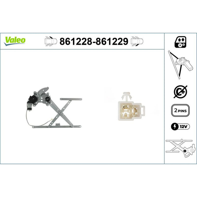 Valeo Electric Window Regulator Lifter Left Front 861228