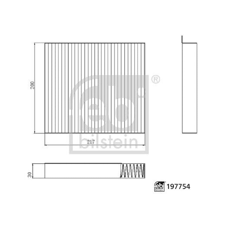 Febi Cabin Air Filter (Pollen Filter) 197754