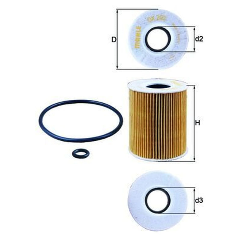 Mahle Engine Oil Filter OX 203D