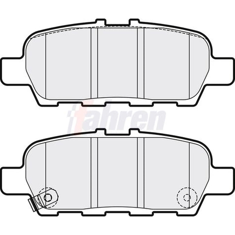 Fahren Rear Brake Vented Discs & Pads fits Nissan Juke 2014-2019 1.6