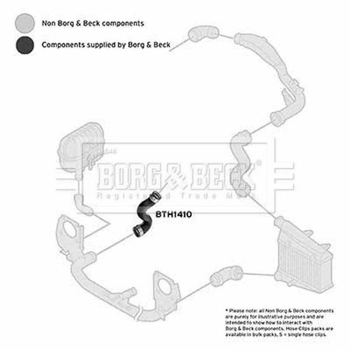 Borg & Beck Intercooler Turbo Charge Air Hose BTH1410