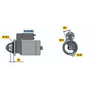 Bosch Starter Motor 12V 1.7kW 9 Teeth 0 001 115 022