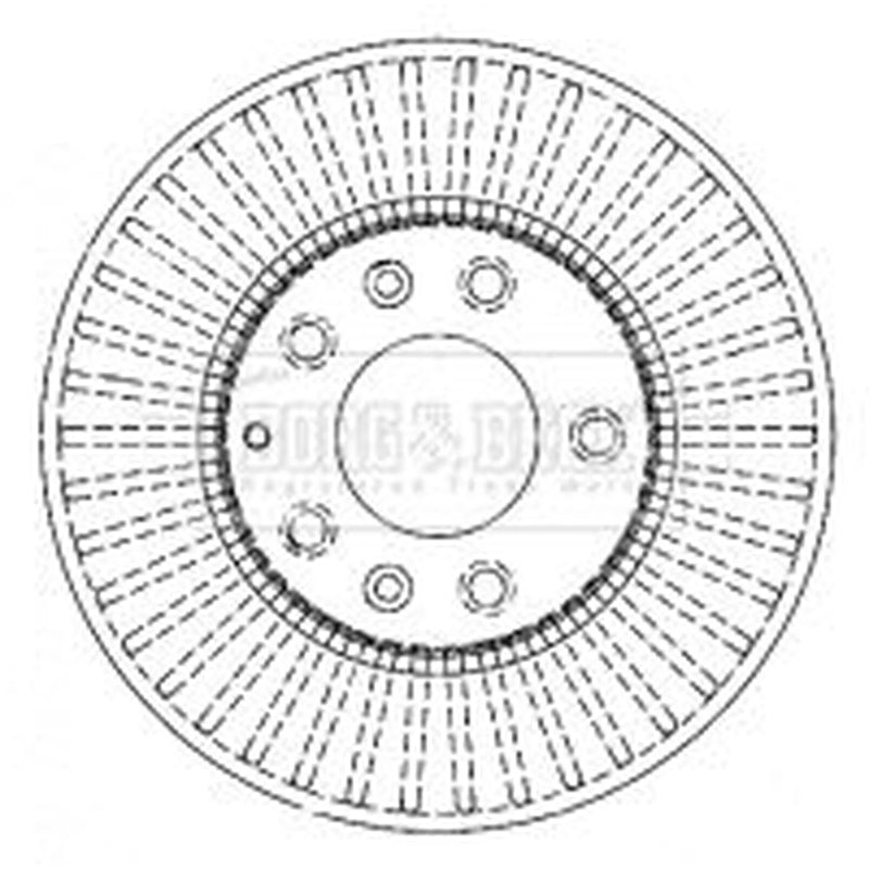 Borg & Beck 2 x Vented Front Brake Discs BBD4334-x2