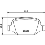 DON Rear Brake Pad Set PCP1283