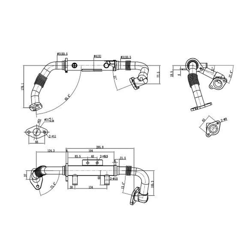 NRF EGR Cooler (Exhaust Gas Recirculation) 48409