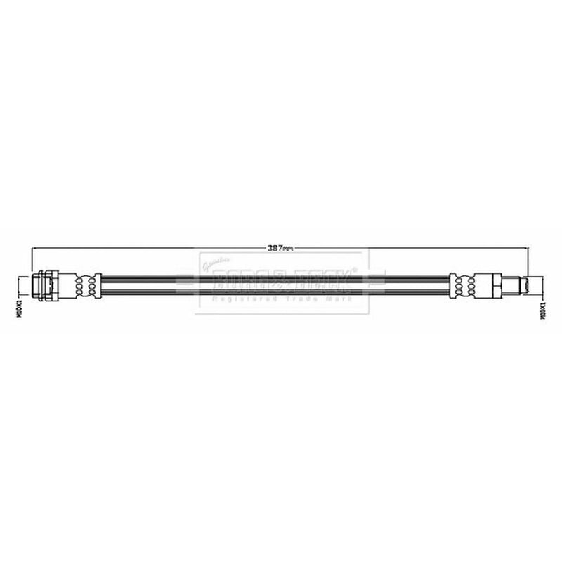 Borg & Beck Brake Hydraulic Hose Line Front Right BBH8787