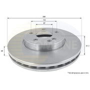 Comline Front Brake Discs ADC1678V-x2