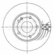 Borg & Beck 2 x Vented Front Brake Discs BBD4486-x2