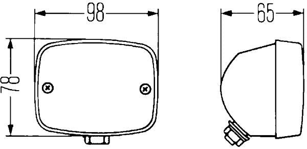 Hella Rear Fog Light Lamp Unit 2NE 003 030-167