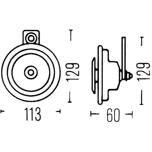 Hella Car Horn Signal Unit 3BA 002 768-201