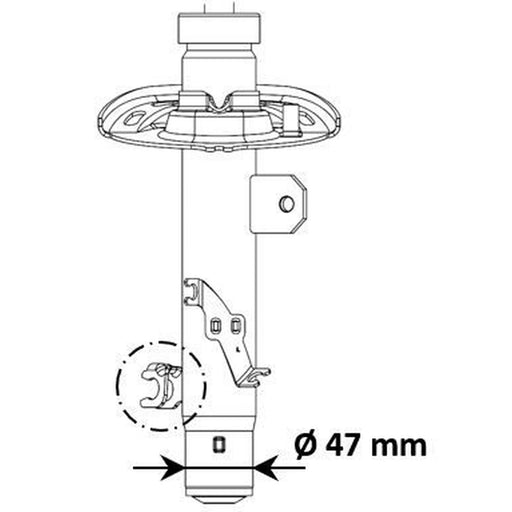 KYB Shock Absorber Damper Strut Front Left 3338003