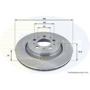 Comline 2 x Vented Rear Brake Discs ADC1920V