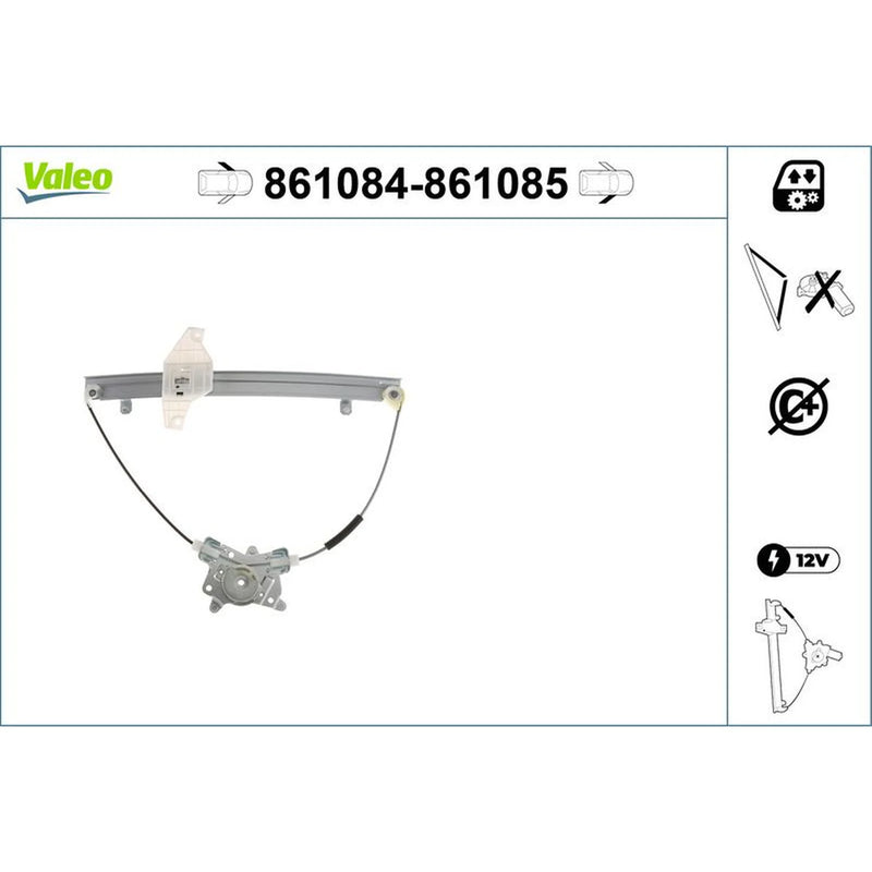 Valeo Electric Window Regulator Lifter Right Front 861085